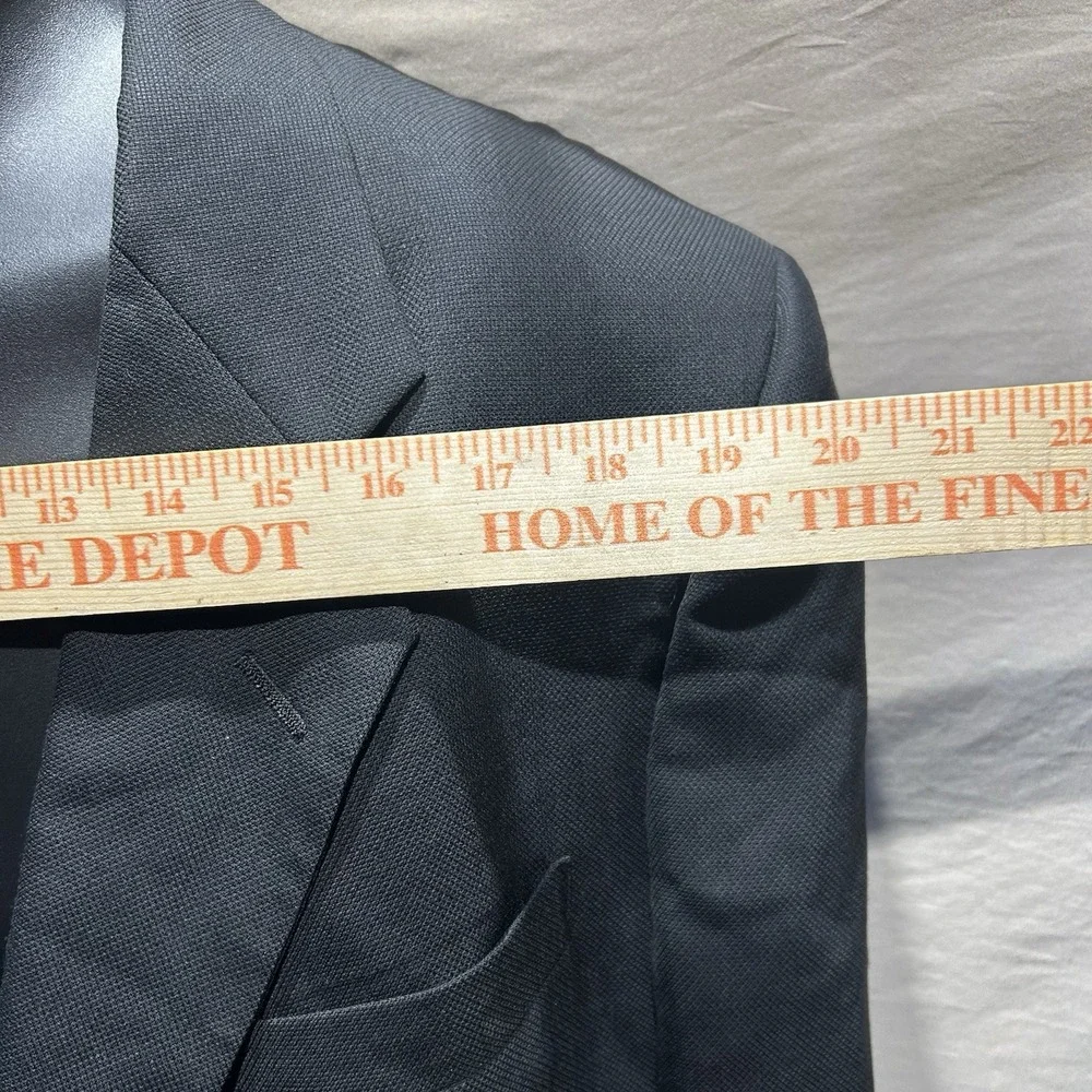 Vintage Christian Dior Mens 46L Black Blazer Sport Coat Big & Tall Suit Jacket